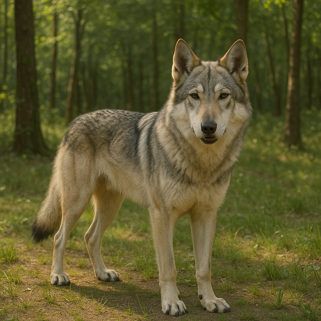 Chien-loup de Saarloos en pleine nature