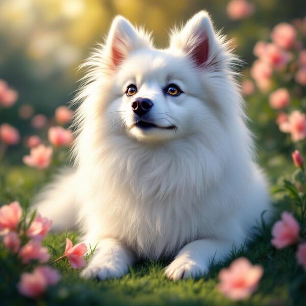 Japanese Spitz : peluche blanche pleine d’esprit