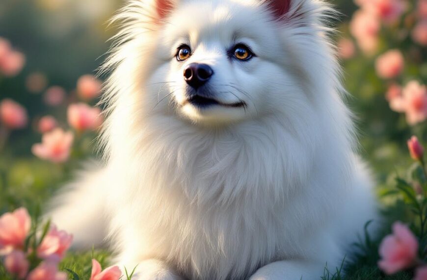 Japanese Spitz : peluche blanche pleine d’esprit