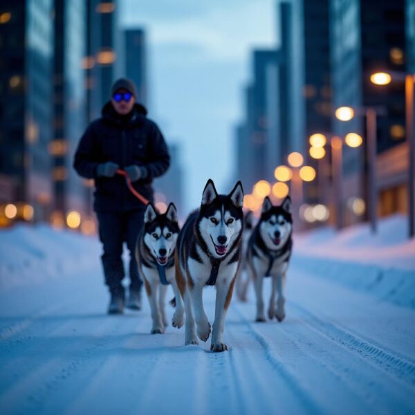 Musher training : exercices hors-neige pour chiens nordiques en ville