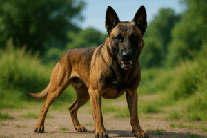 Malinois menaçant
