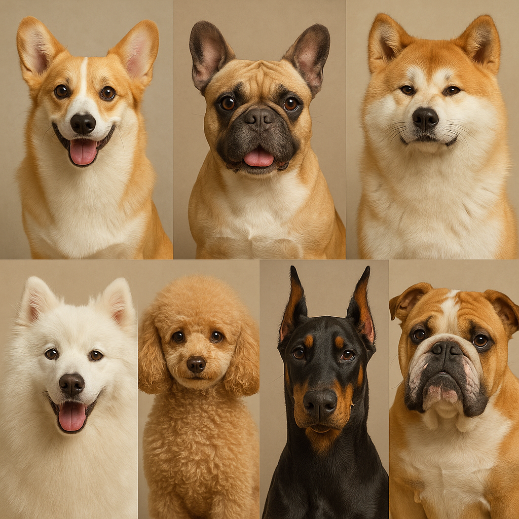Collage de races de chiens chères