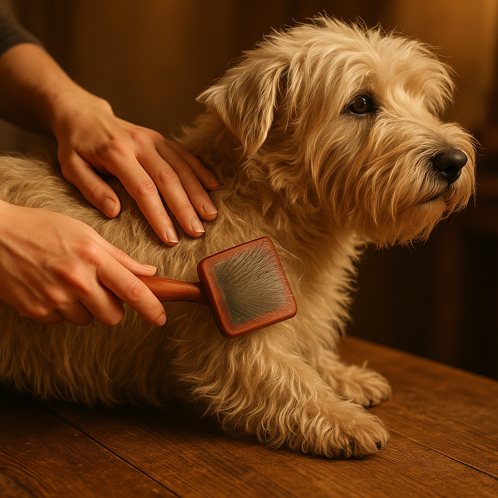 Grooming d’un Glen of Imaal Terrier, toilettage du poil dur