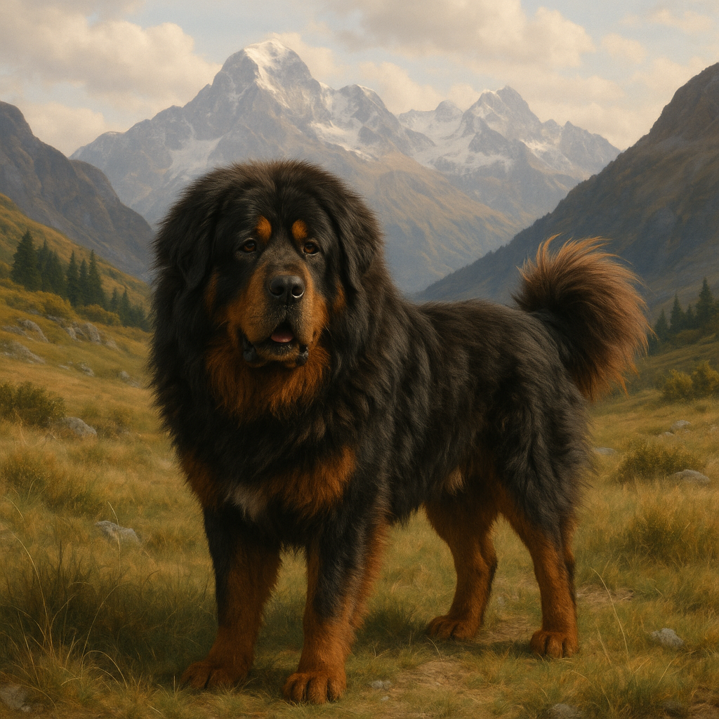 Tibetan Mastiff debout