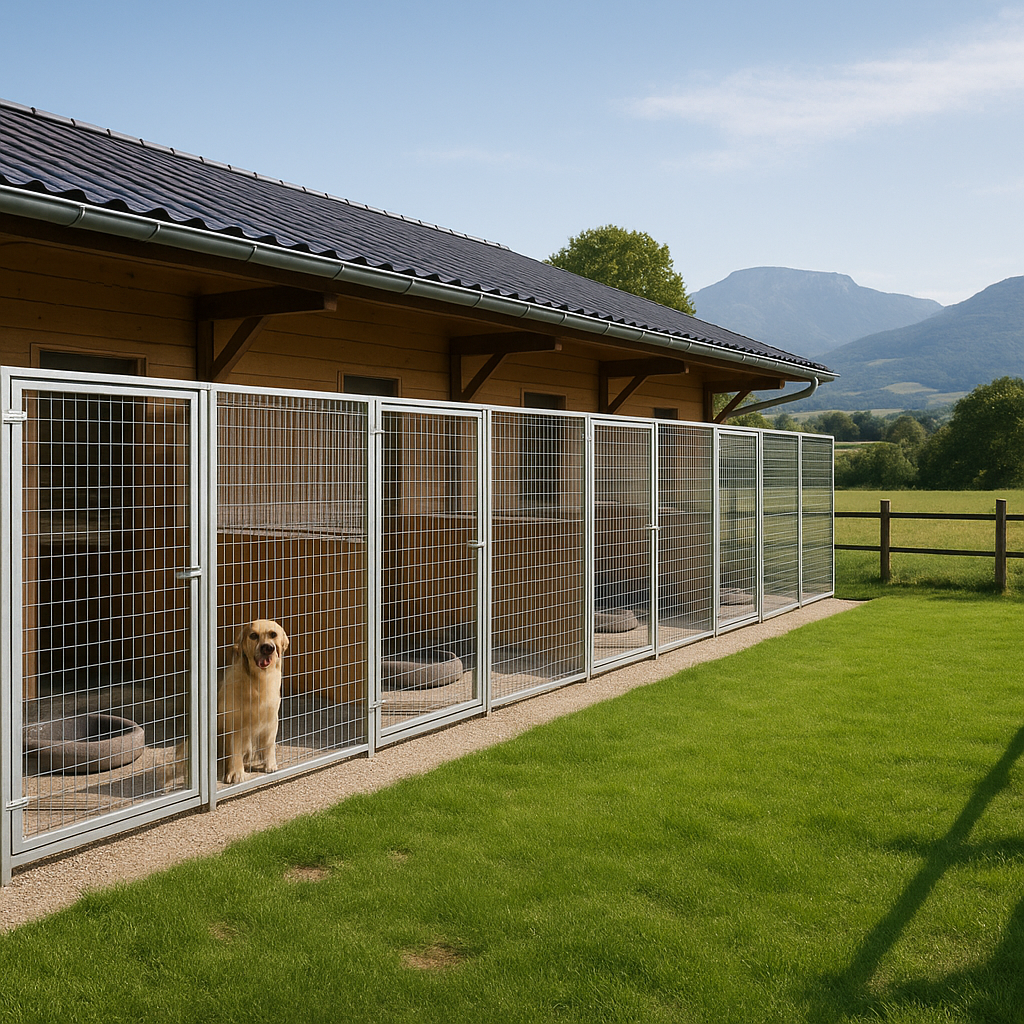 Pension pour chiens moderne près de Grenoble avec parc extérieur