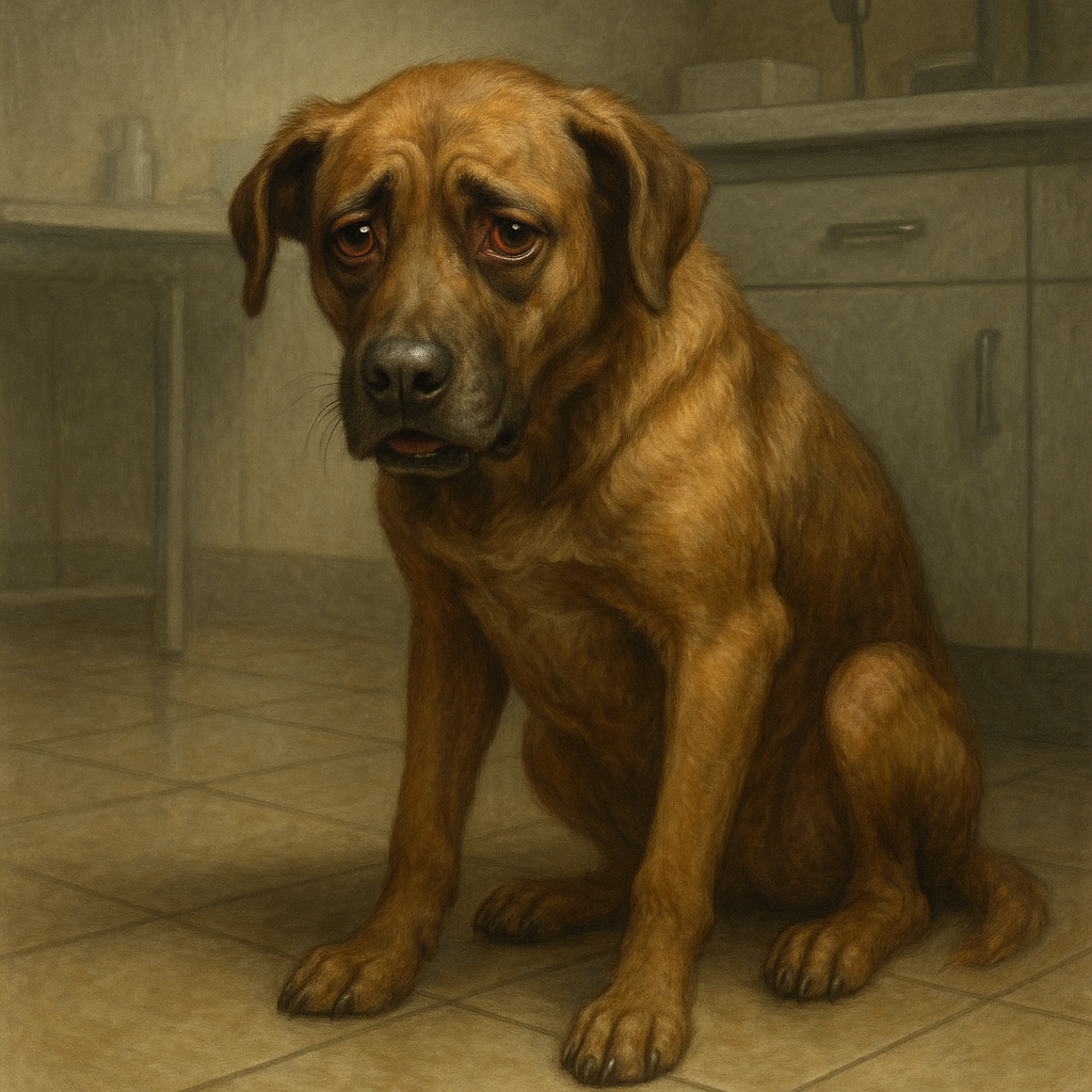 Chien montrant des signes d’intoxication