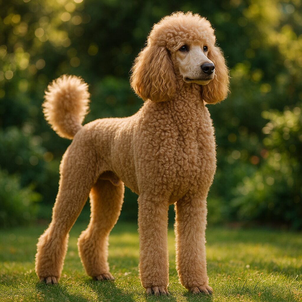 Caniche Royal au pelage bouclé bien entretenu