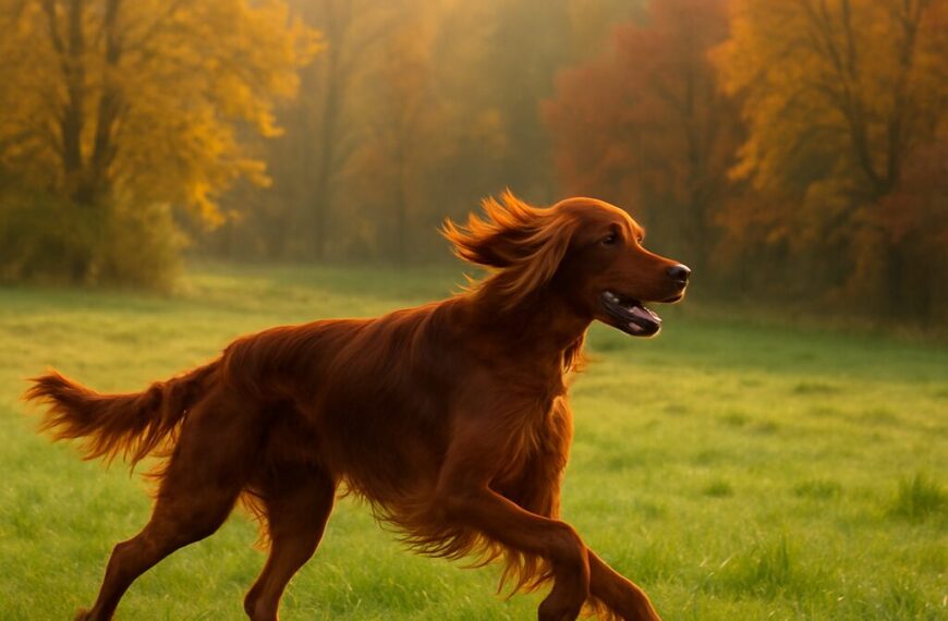 Setter Irlandais : élégante flamme rousse, spectre sportif