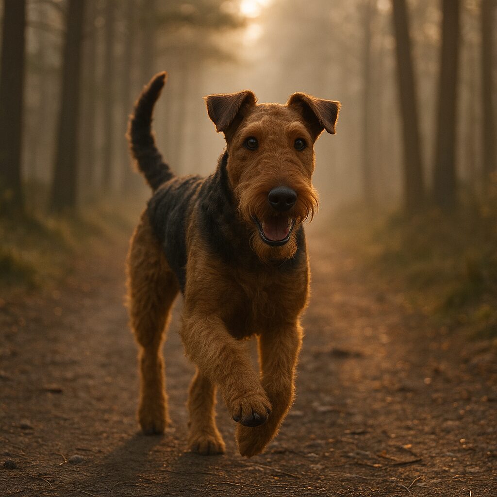 Airedale Terrier en pleine exploration