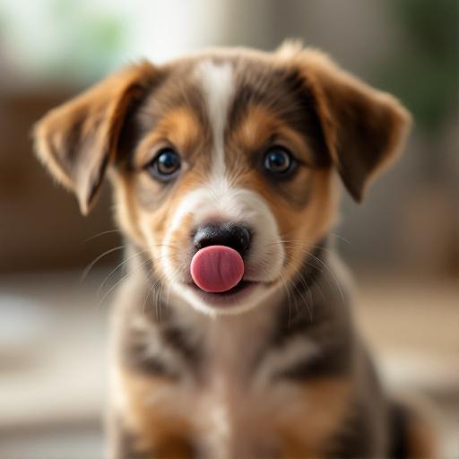 Chiot montrant des signaux d’apaisement, un repère utile pour comprendre le comportement canin